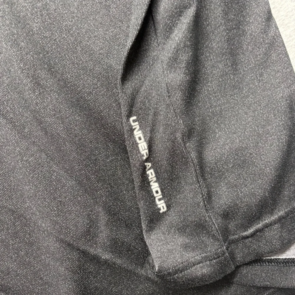 Under Armour Mens Large Charcoal Gray Henley Snap Pullover Hoodie‎ Activewear